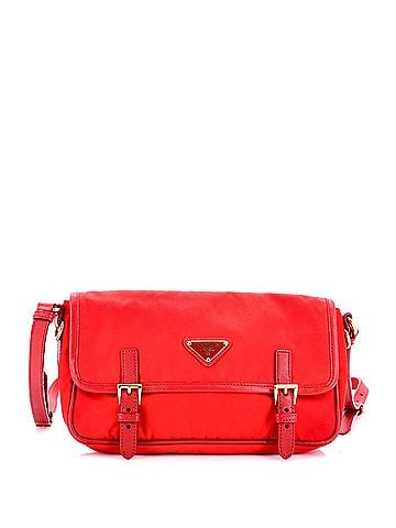 Prada Buckle Flap Crossbody Bag Tessuto with Saffiano Leather (view 1)