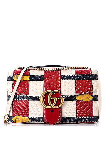 Gucci GG Marmont Flap Bag Trompe L'Oeil Matelasse Leather Maxi (view 1)