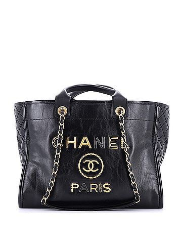 Chanel Deauville Tote Embellished Shiny Calfskin Medium (view 1)
