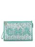 Chanel Green Logo Wristlet Clutch PVC Over Quilted Tweed Large One size - photo 1