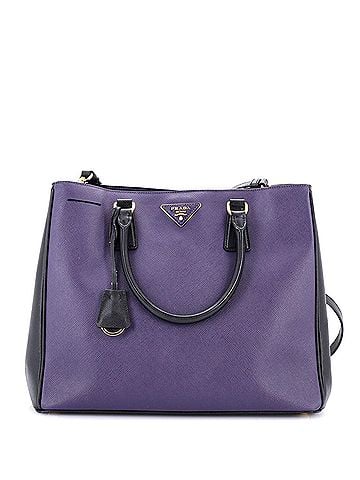 Prada Bicolor Double Zip Lux Tote Saffiano Leather Medium (view 1)