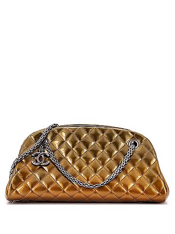 Chanel Just Mademoiselle Degrade Bag Quilted Patent Medium (view 1)