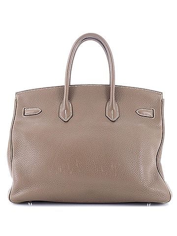 Hermès Birkin Handbag Grey Clemence with Palladium Hardware 35 (view 2)