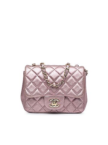 Chanel Mini Square Classic Metallic Calfskin Single Flap (view 1)