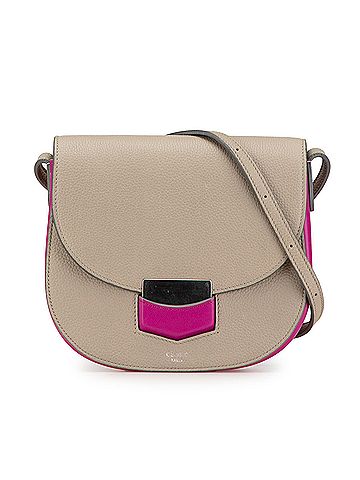 Céline Small Bicolor Leather Trotteur Crossbody (view 1)