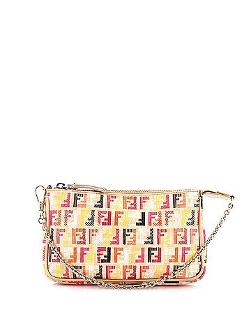 Fendi Chain Pochette Zucchino Coated Canvas (view 1)