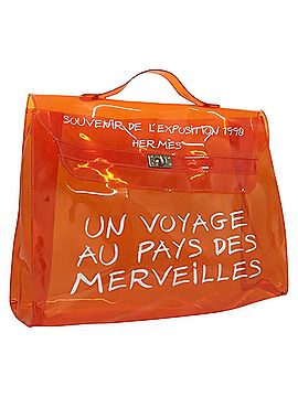 Hermès Orange Vinyl Handbag (view 1)