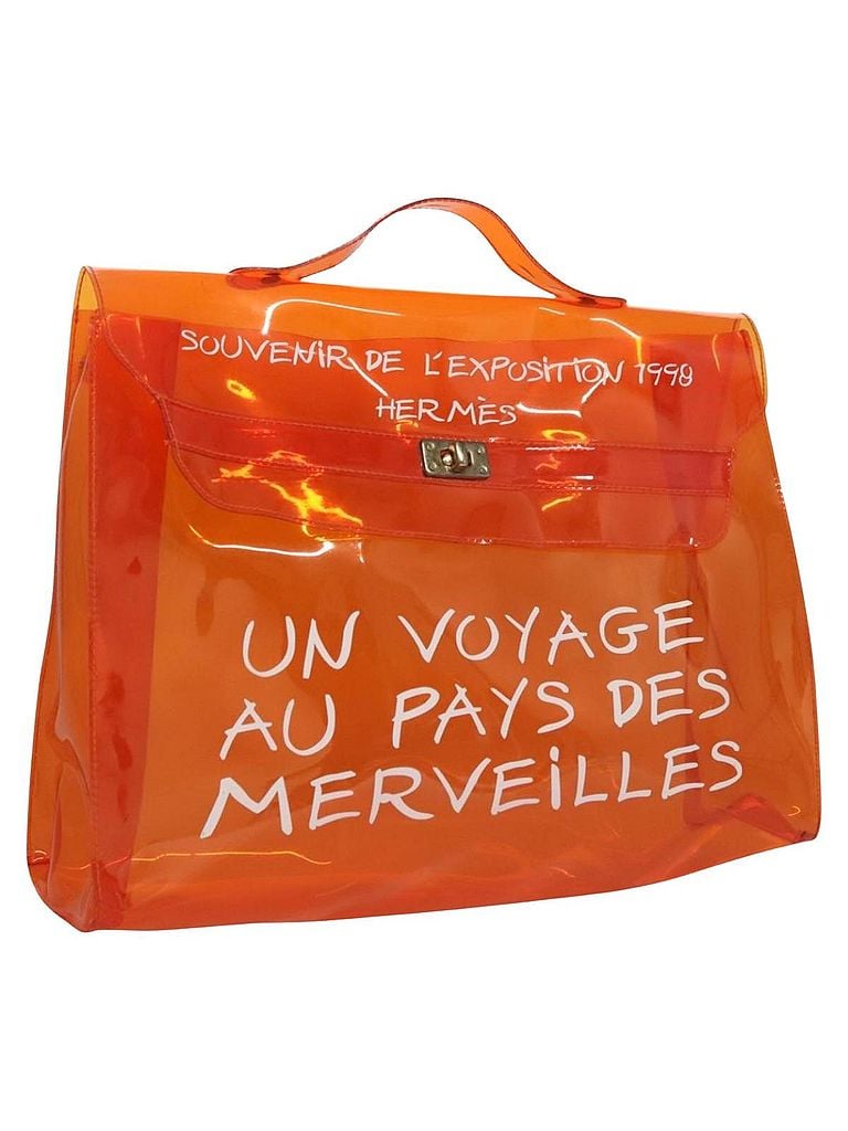 Hermès 100% Vinyl Solid Orange Orange Vinyl Handbag One size - photo 1