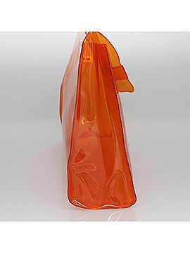 Hermès Orange Vinyl Handbag (view 2)