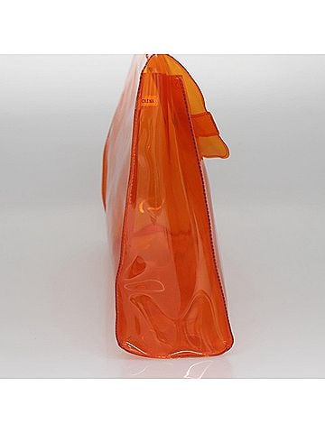 Hermès Orange Vinyl Handbag (view 2)