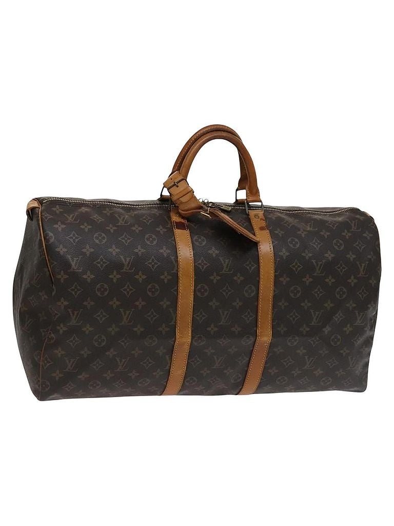Louis Vuitton 100% Canvas Solid Black Keepall 50 Black Canvas Travel Bag One size - photo 1