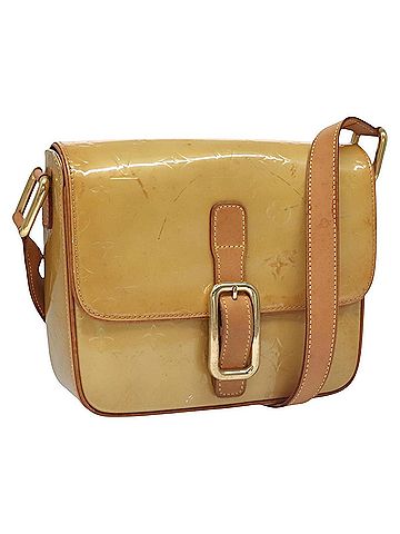 Louis Vuitton Beige Patent Leather Shoulder Bag (view 1)