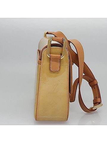 Louis Vuitton Beige Patent Leather Shoulder Bag (view 2)