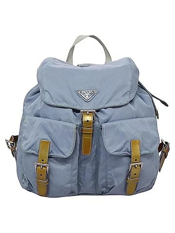Prada Re-Nylon Blue Synthetic Backpack Bag (view 1)
