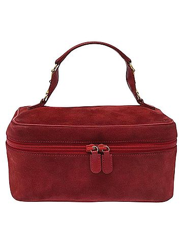 Gucci Vanity Red Suede Clutch Bag (view 1)
