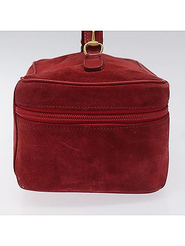 Gucci Vanity Red Suede Clutch Bag (view 2)