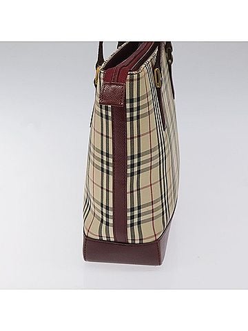 Burberry Nova Check Beige Canvas Tote Bag (view 2)