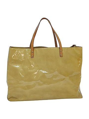 Louis Vuitton Reade Beige Patent Leather Tote Bag (view 1)