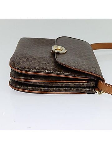 Céline Macadam Brown Canvas Shoulder Bag (view 2)