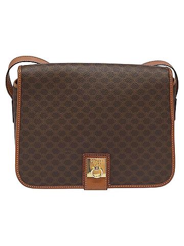 Céline Macadam Brown Canvas Shoulder Bag (view 1)