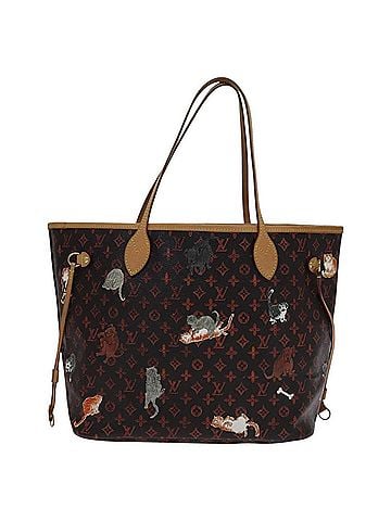 Louis Vuitton Neverfull Mm Black Canvas Tote Bag (view 1)