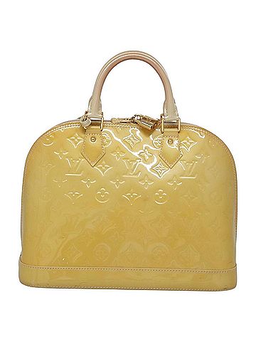 Louis Vuitton Alma Burgundy Patent Leather Handbag (view 1)