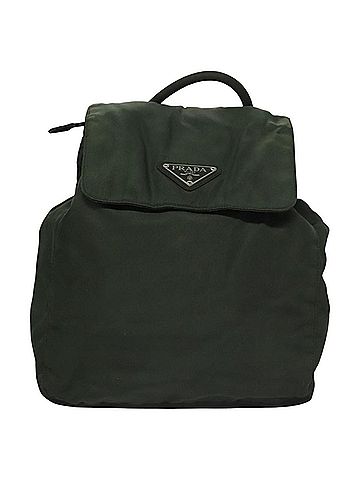 Prada Tessuto Khaki Canvas Backpack Bag (view 1)