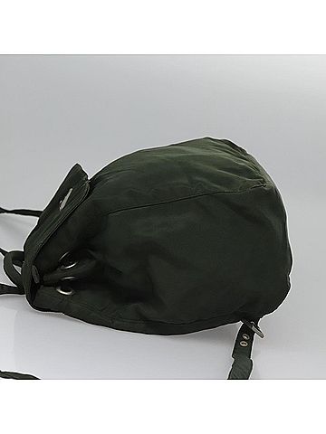 Prada Tessuto Khaki Canvas Backpack Bag (view 2)