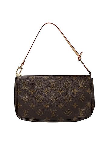 Louis Vuitton Pochette Accessoire Brown Canvas Clutch Bag (view 1)