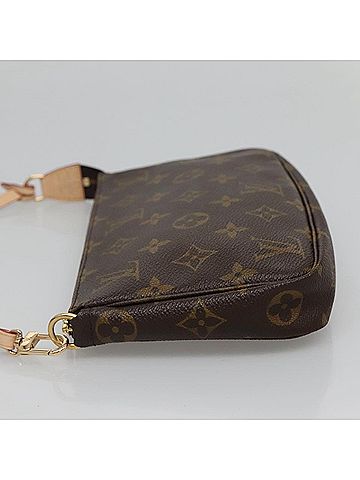 Louis Vuitton Pochette Accessoire Brown Canvas Clutch Bag (view 2)