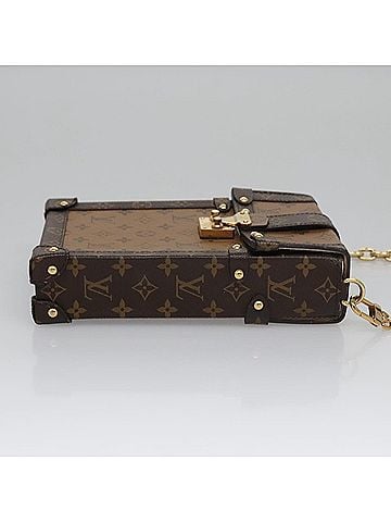 Louis Vuitton Pochette Trunk Brown Canvas Clutch Bag (view 2)