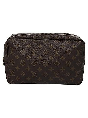 Louis Vuitton Trousse Toilette 28 Brown Canvas Clutch Bag (view 1)