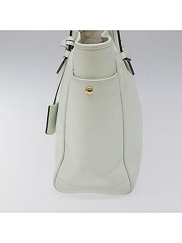 Loewe T Shopper White Leather Tote Bag (view 2)