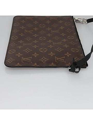 Louis Vuitton Macassar Brown Canvas Clutch Bag (view 2)