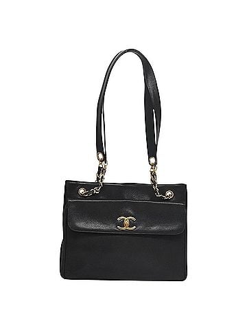 Chanel Cc Totebag Black Leather Tote Bag (view 1)
