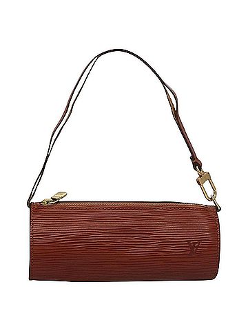 Louis Vuitton Soufflot Brown Leather Clutch Bag (view 1)