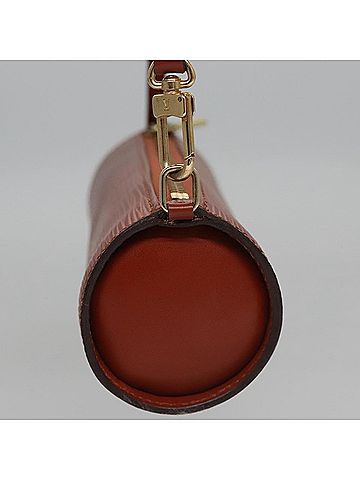 Louis Vuitton Soufflot Brown Leather Clutch Bag (view 2)