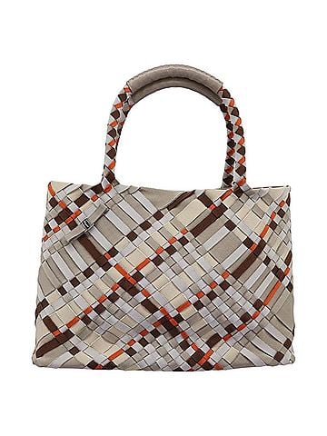 Salvatore Ferragamo Woven Multicolour Canvas Tote Bag (view 1)