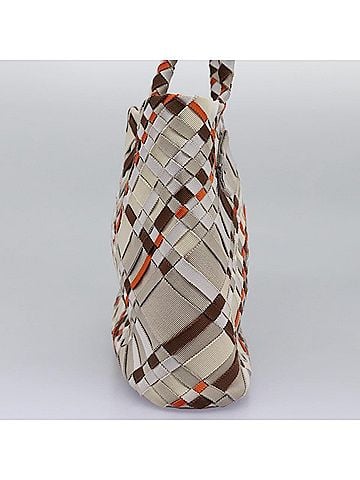 Salvatore Ferragamo Woven Multicolour Canvas Tote Bag (view 2)