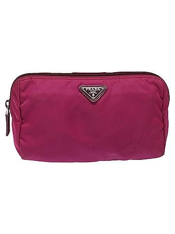 Prada Cosmetic Pouch Pink Synthetic Clutch Bag (view 1)