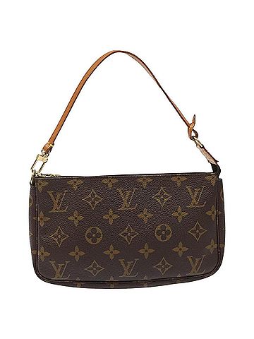 Louis Vuitton Pochette Accessoire Brown Canvas Clutch Bag (view 1)