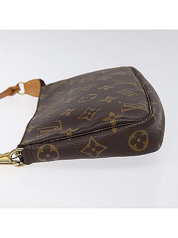 Louis Vuitton Pochette Accessoire Brown Canvas Clutch Bag (view 2)