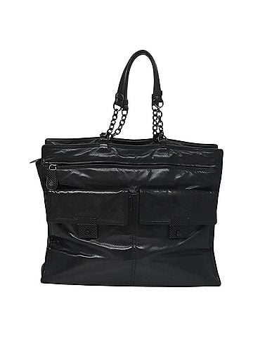 Bottega Veneta Tambura Black Leather Tote Bag (view 1)