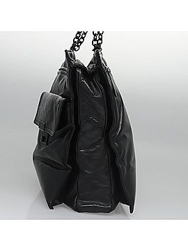 Bottega Veneta Tambura Black Leather Tote Bag (view 2)