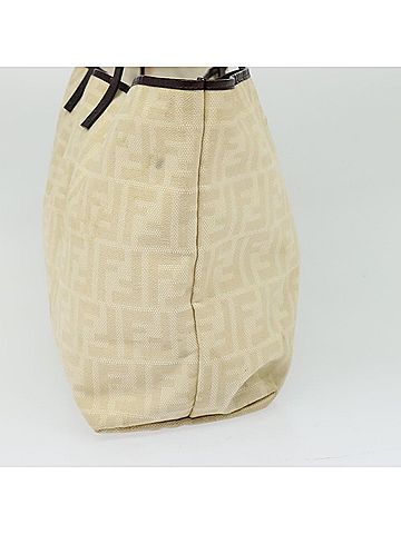 Fendi Roll Bag Beige Canvas Tote Bag (view 2)