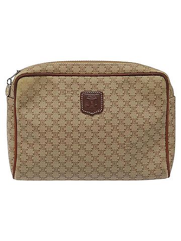 Céline Macadam Beige Canvas Clutch Bag (view 1)