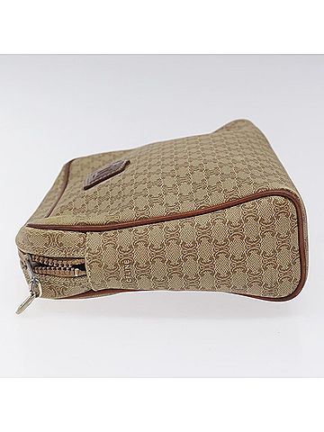 Céline Macadam Beige Canvas Clutch Bag (view 2)