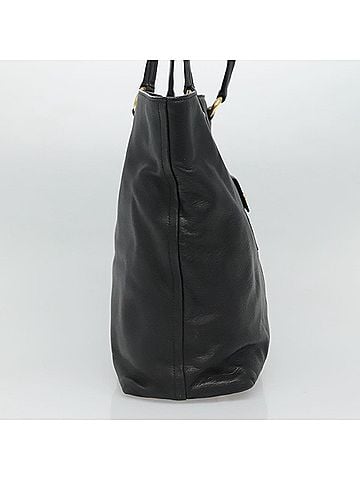 Prada Vitello Black Leather Tote Bag (view 2)