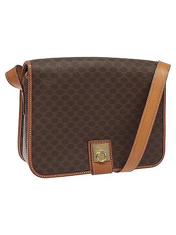 Céline Macadam Brown Canvas Shoulder Bag (view 1)