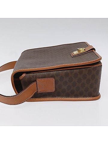 Céline Macadam Brown Canvas Shoulder Bag (view 2)